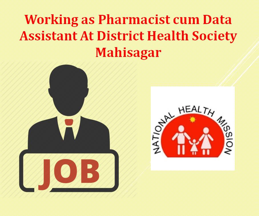Working as Pharmacist cum Data Assistant At District Health Society Mahisagar