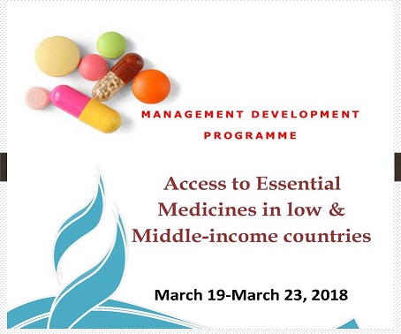 International Training Programme on “Access to Essential Medicines in Low & Middle-Income Countries”